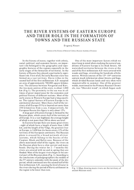 The River Systems of Eastern Europe and Their Role in the Formation of Towns and the Russian State