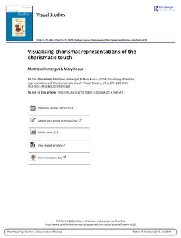 Visualising Charisma: Representations of the Charismatic Touch