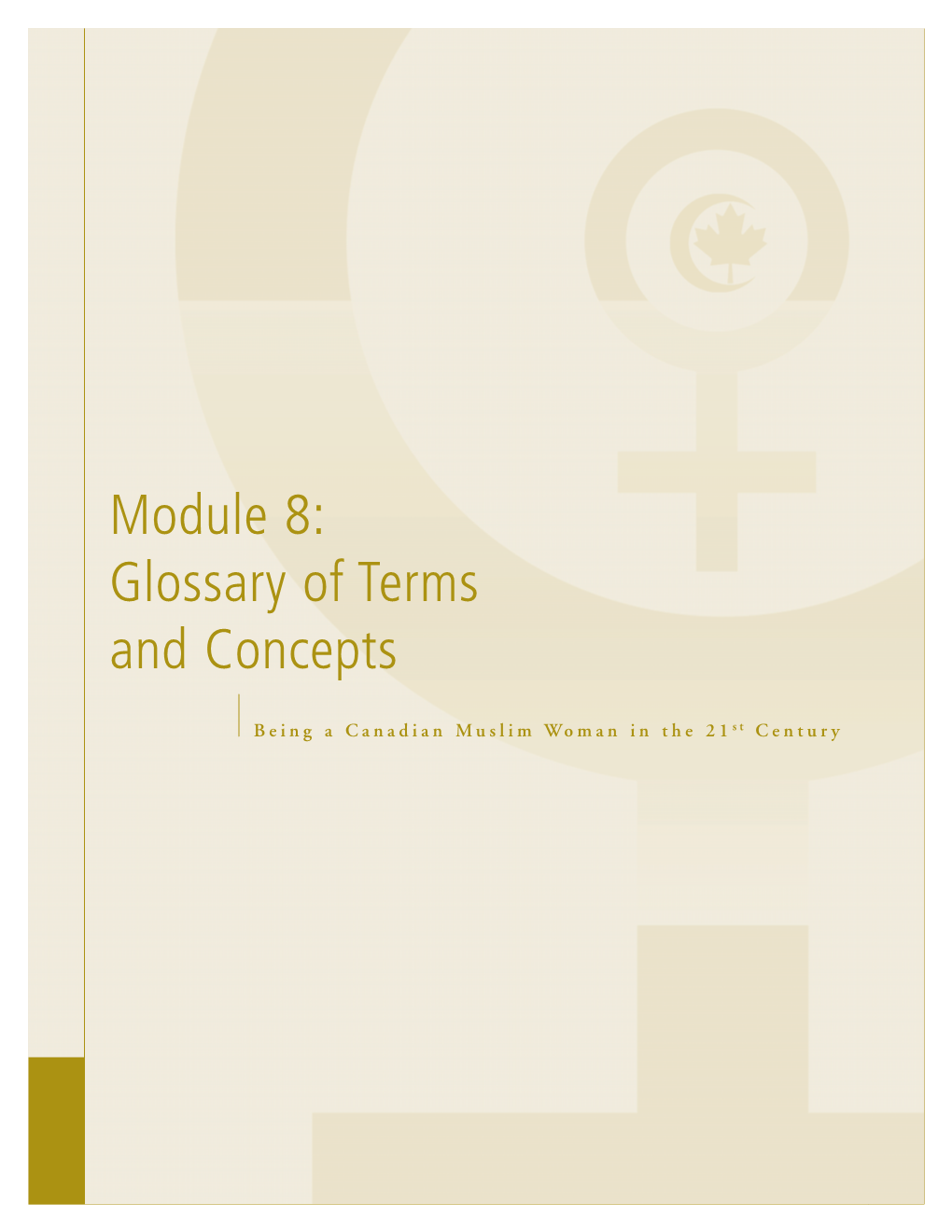 Module 8: Glossary of Terms and Concepts