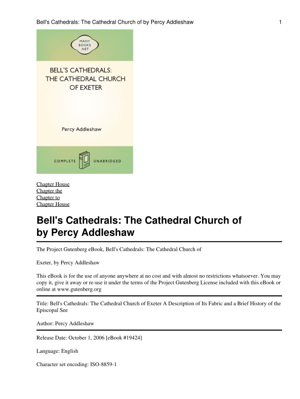 The Cathedral Church of by Percy Addleshaw 1