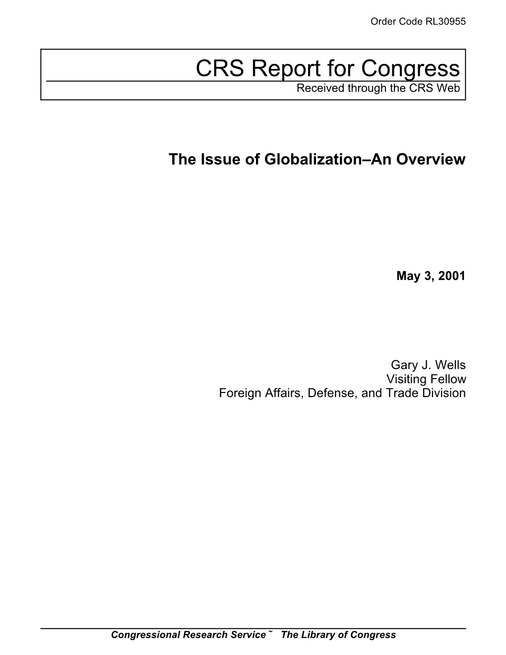 The Issue of Globalization an Overview