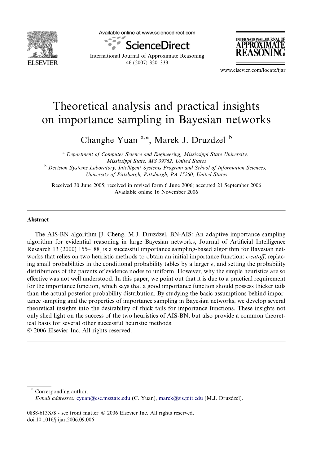 Theoretical Analysis and Practical Insights on Importance Sampling in Bayesian Networks