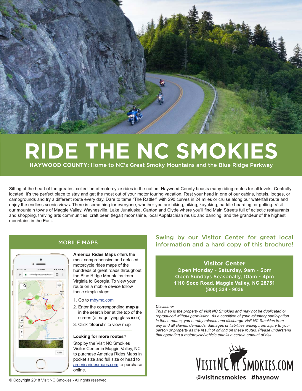 RIDE the NC SMOKIES HAYWOOD COUNTY: Home to NC’S Great Smoky Mountains and the Blue Ridge Parkway