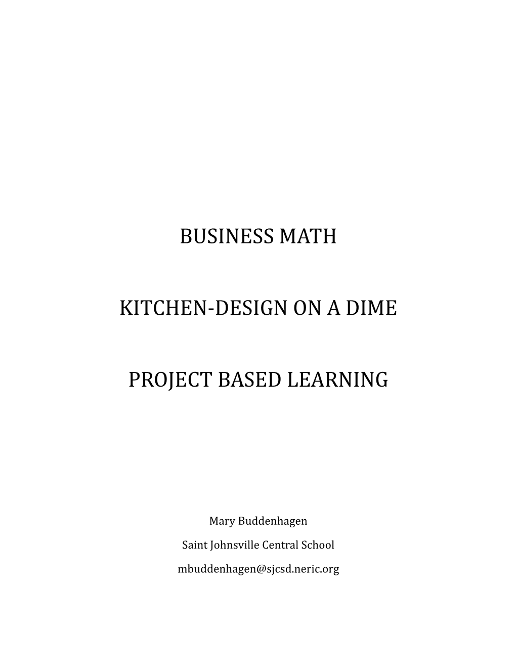 Description of Business Math Project