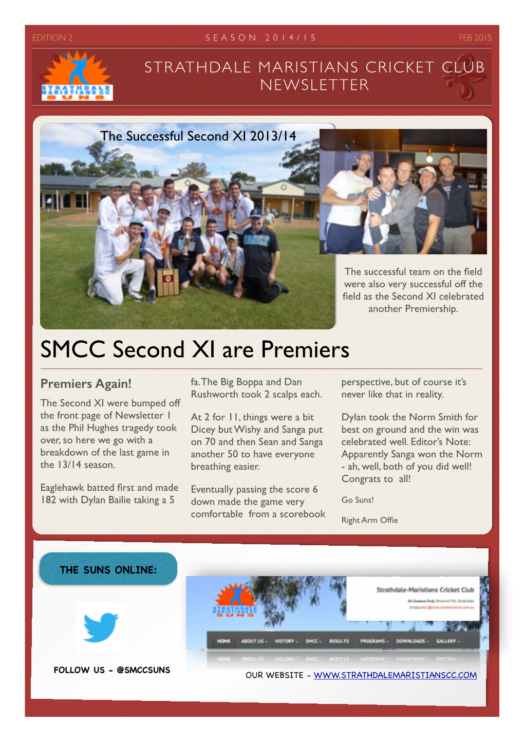 SMCC Second XI Are Premiers