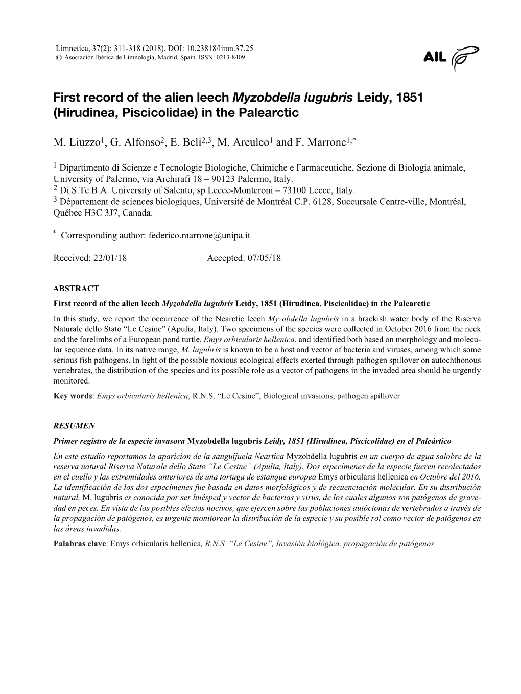 Hirudinea, Piscicolidae) in the Palearctic