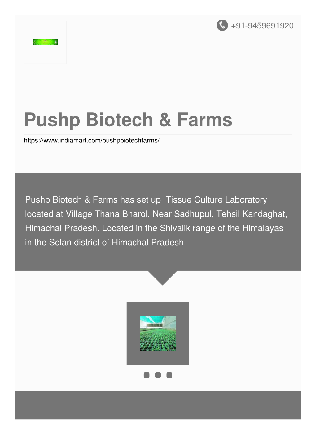 Pushp Biotech & Farms
