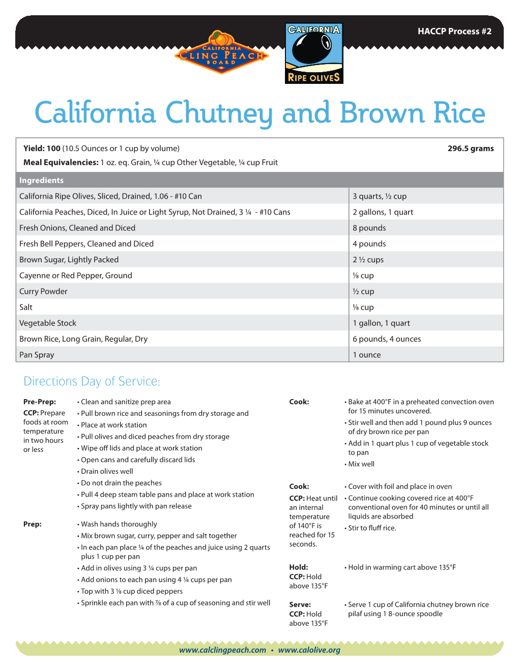 California Chutney and Brown Rice