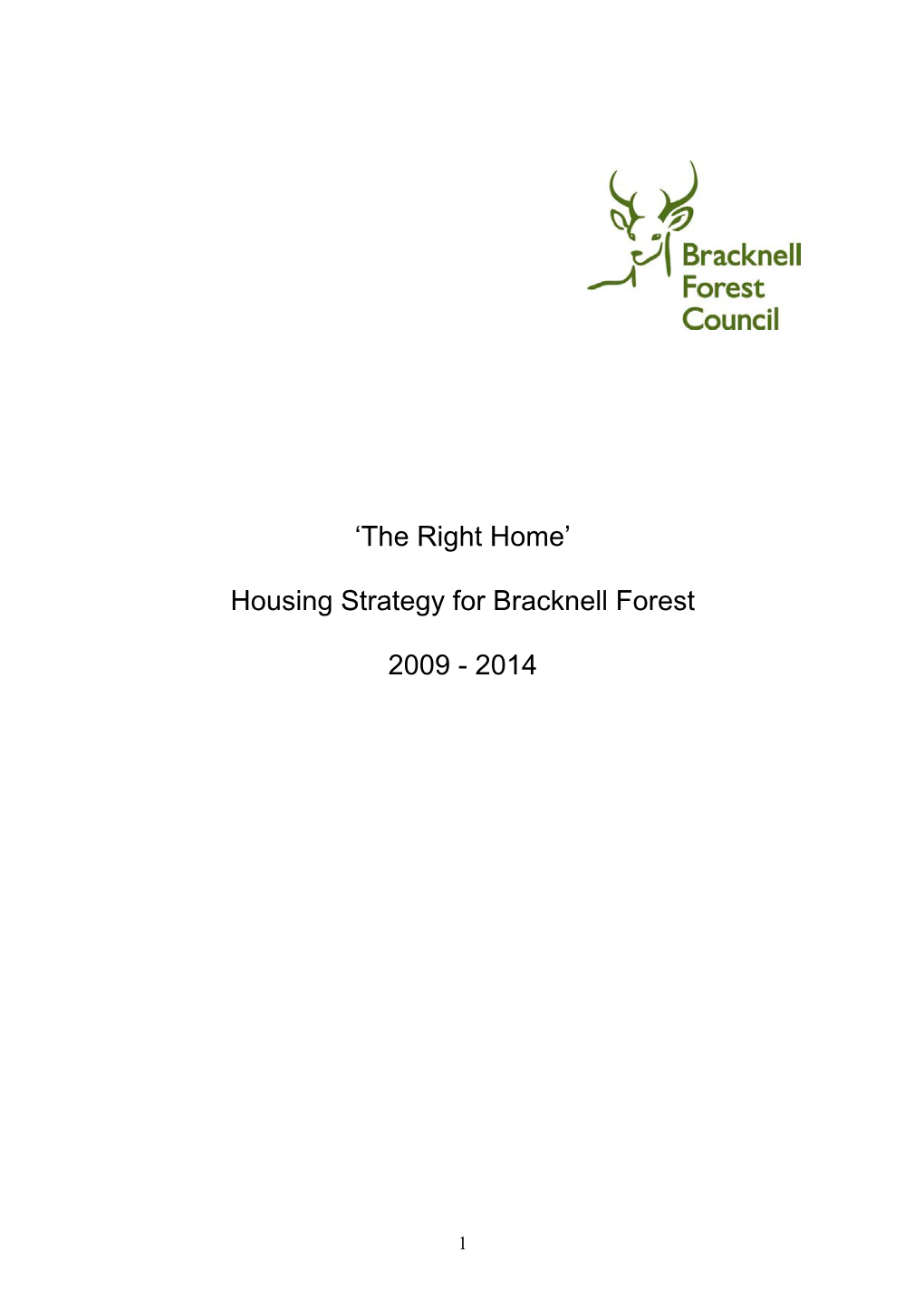 Bracknell Forest Housing Strategy 2008-2014