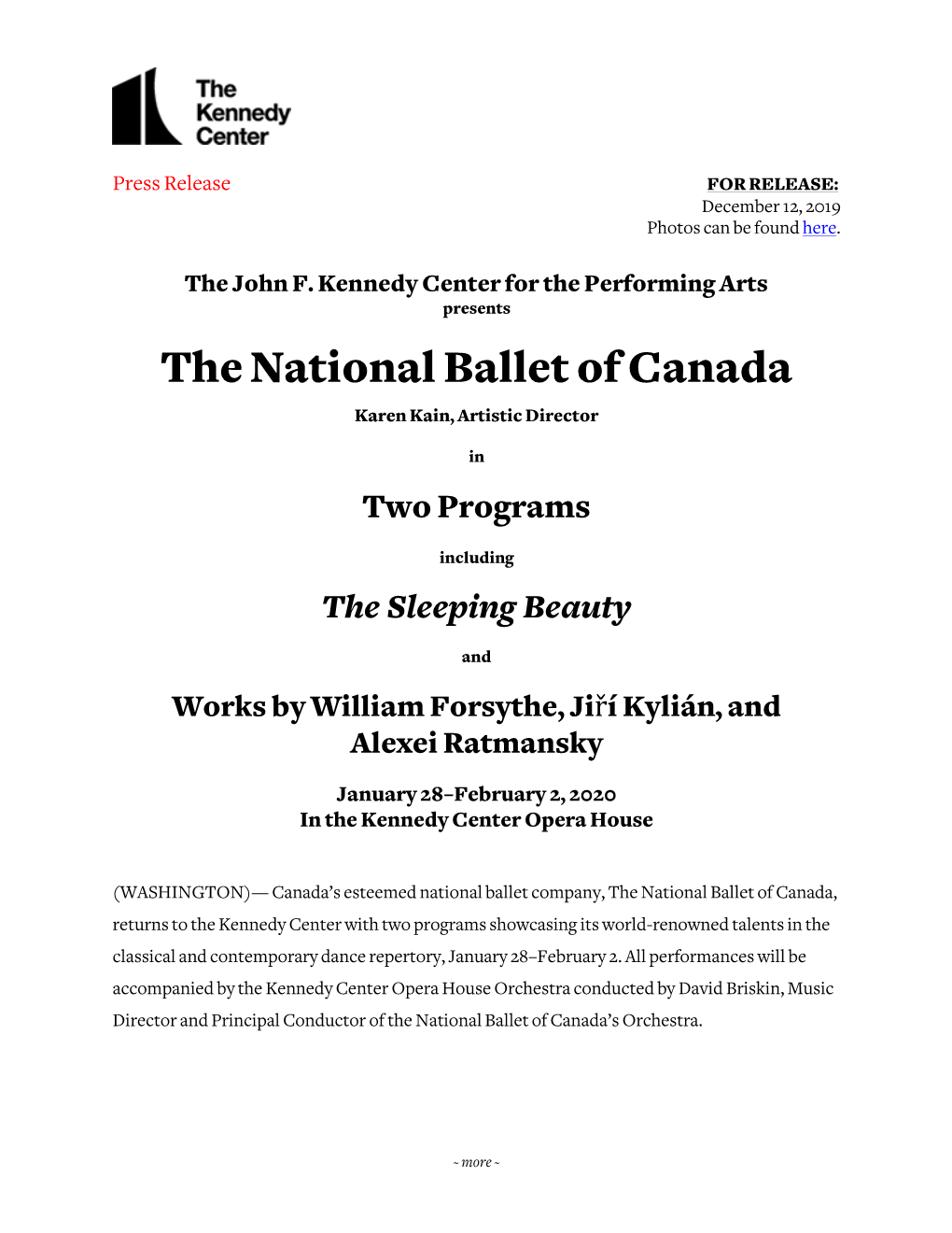 The National Ballet of Canada