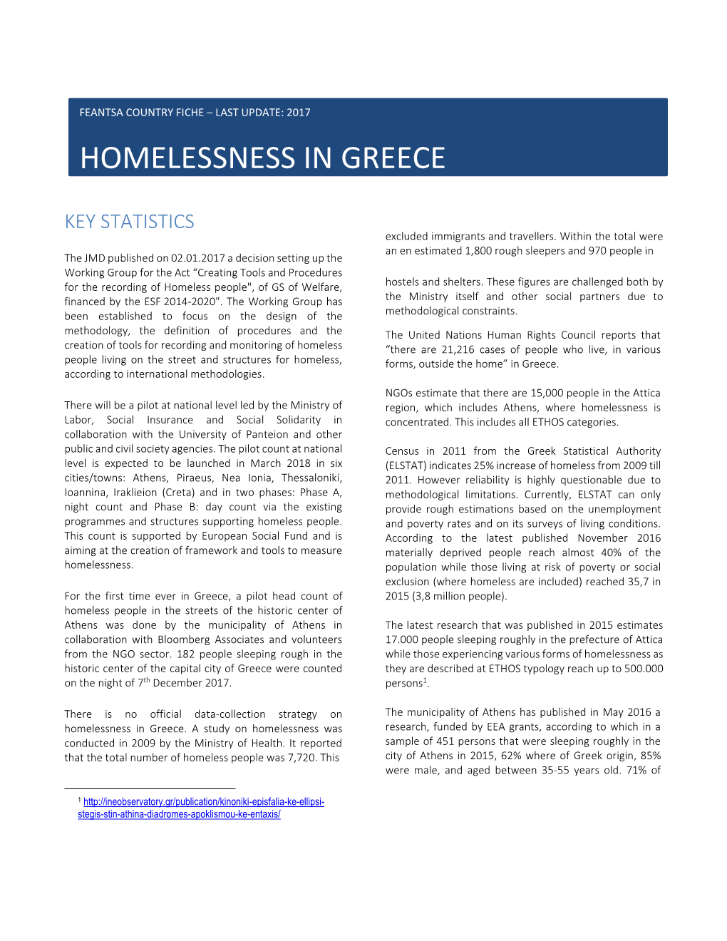 Homelessness in Greece