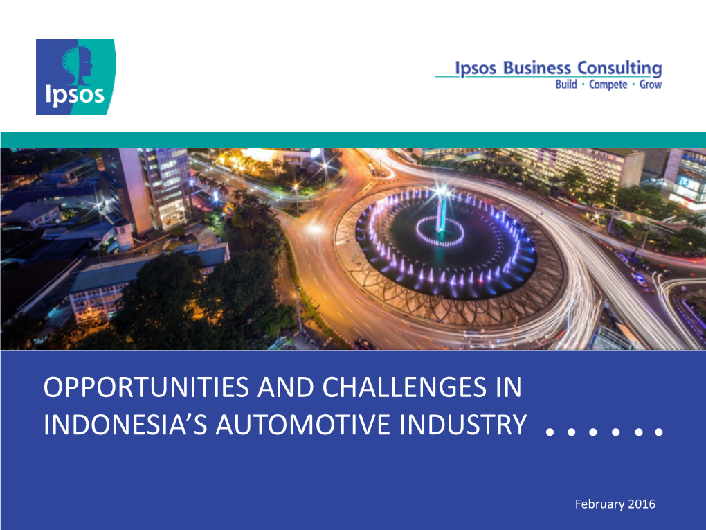 Indonesia Automotive Industry Outlook 2020