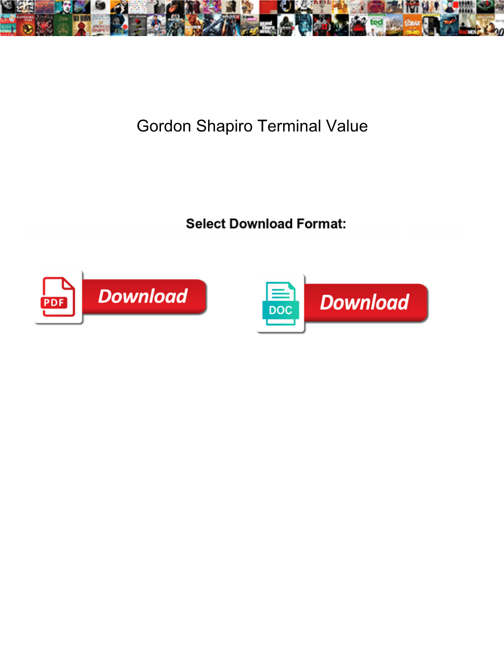 Gordon Shapiro Terminal Value