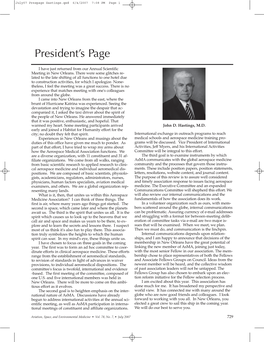 President's Page