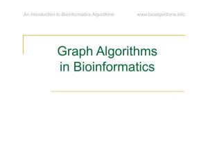 Graph Algorithms in Bioinformatics an Introduction to Bioinformatics Algorithms Outline