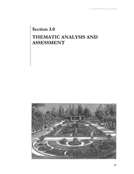 Section 3.0 THEMATIC ANALYSIS and ASSESSMENT