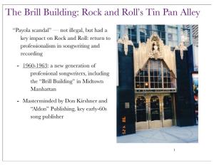 The Brill Building: Rock and Roll's Tin Pan Alley