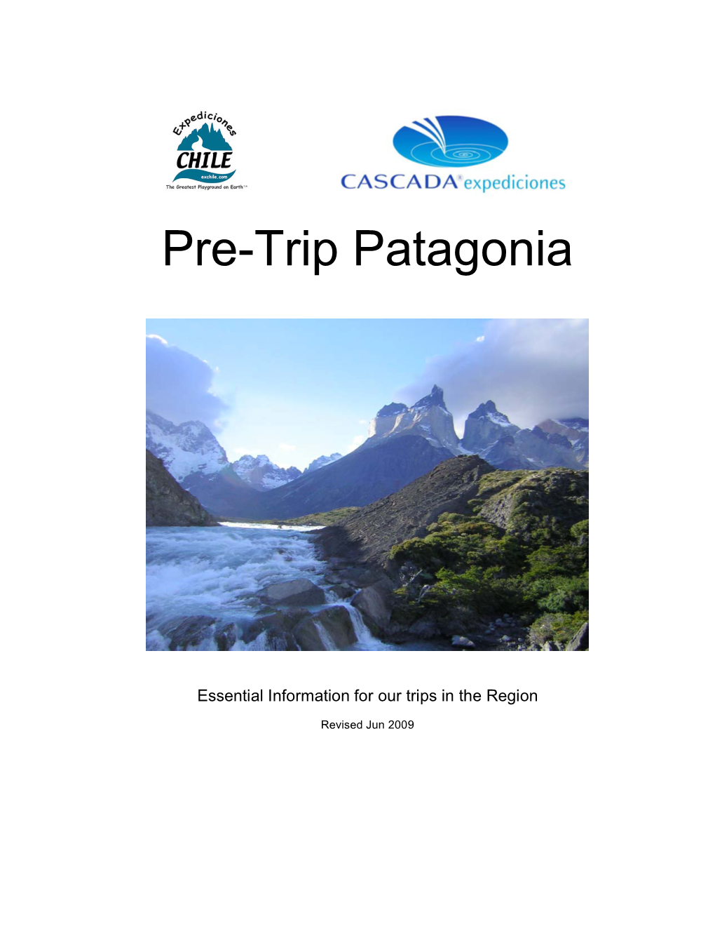 Pre-Trip Patagonia