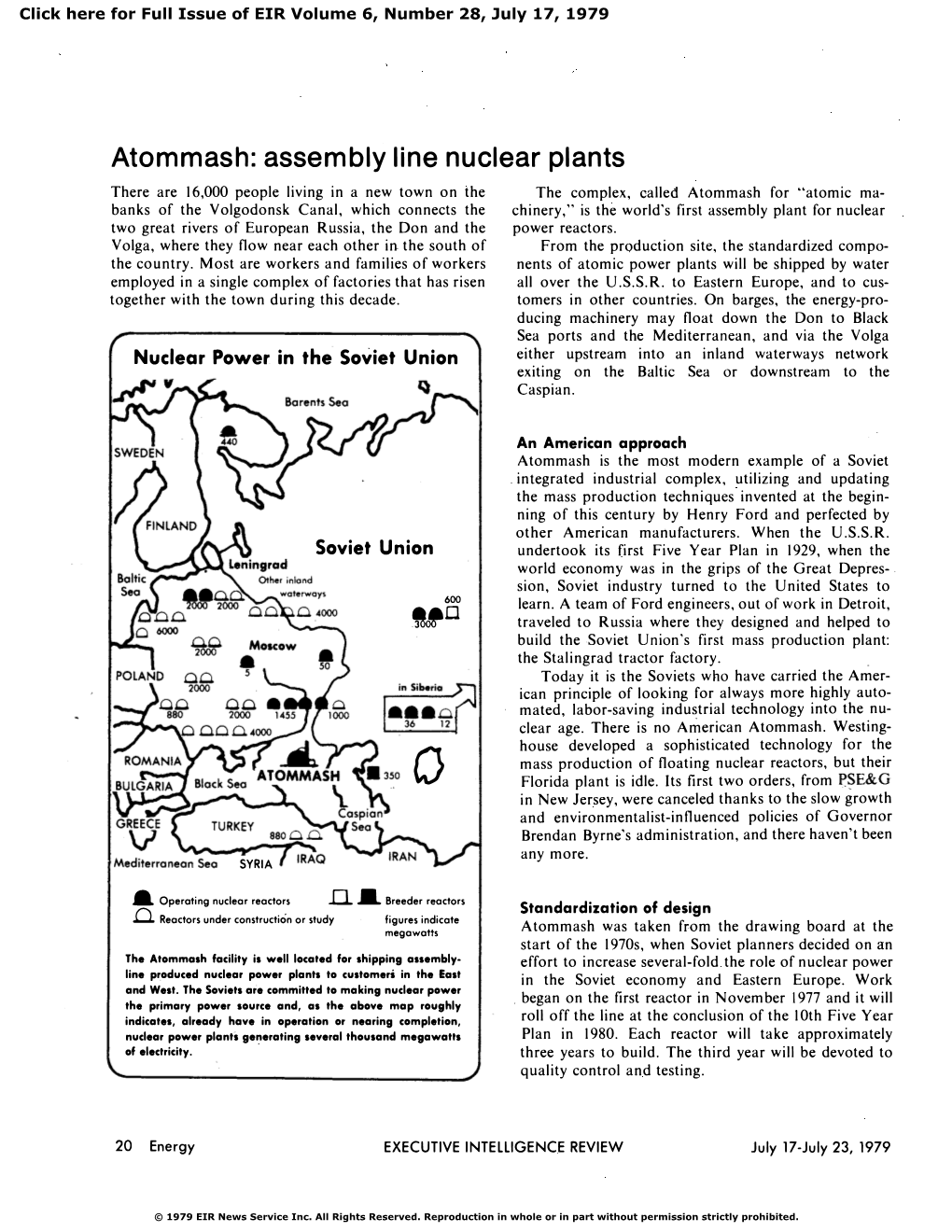 Atommash: Assembly Line Nuclear Plants