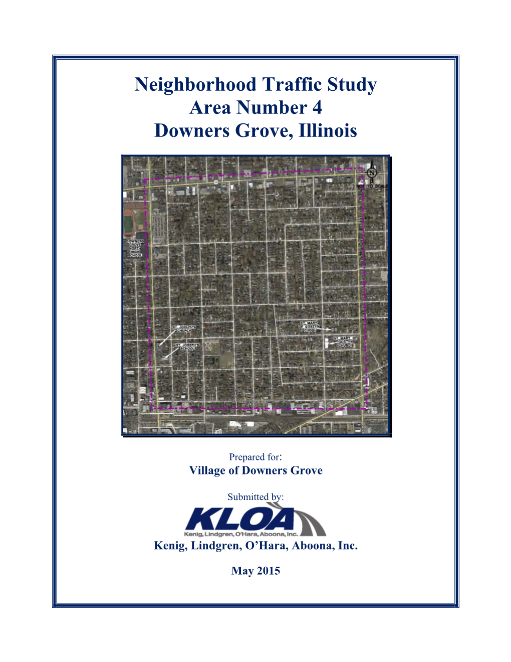 Neighborhood Traffic Study Area Number 4 Downers Grove, Illinois