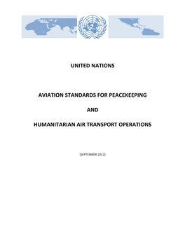 United Nations Aviation Standards for Peacekeeping and Humanitarian Air Transport Operations