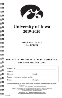 University of Iowa 2019-2020