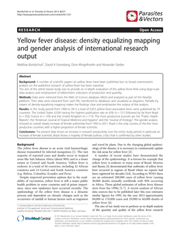 Yellow Fever Disease: Density Equalizing Mapping and Gender