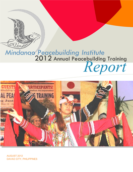 2012 Annual Peacebuilding Training Report