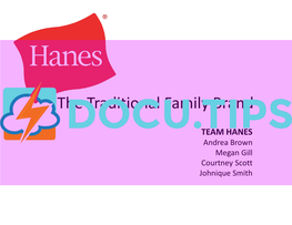 Fully Integrated Marketing Communications Plan for Hanes