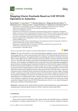 Mapping Glacier Forelands Based on UAV BVLOS Operation in Antarctica