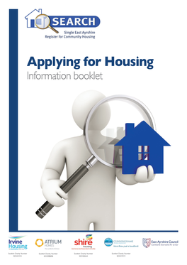 Applying for Housing Information Booklet of Management of 16 Members and Is a Charity Registered What Is SEARCH? in Scotland