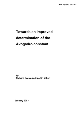 Towards an Improved Determination of the Avogadro Constant
