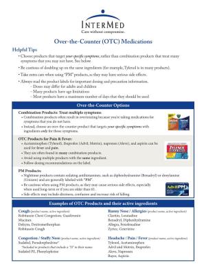 Over-The-Counter (OTC) Medications
