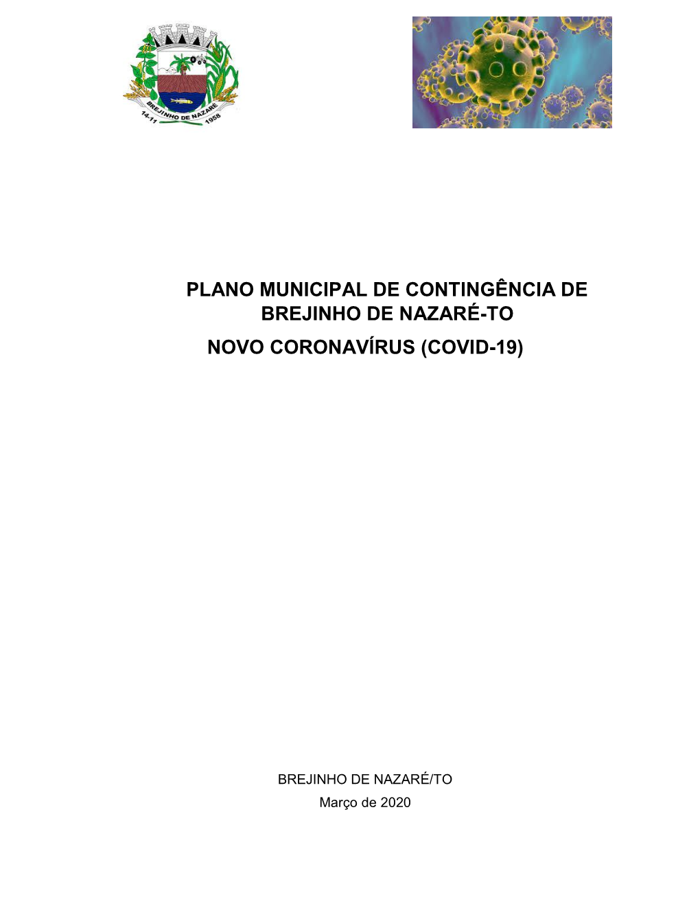Plano Municipal De Contingência De Brejinho De Nazaré-To