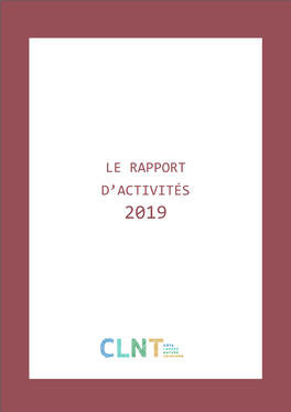 Rapport D'activités De CLNT En 2019