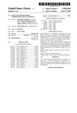 United States Patent (19) 11 Patent Number: 5,955,459 Bradley Et Al