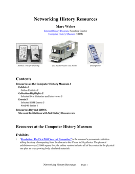 Networking History Resources