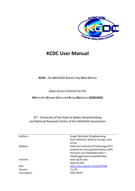 KCDC User Manual
