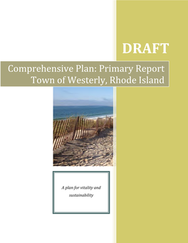 Comprehensive Plan: Primary Report Town of Westerly, Rhode Island