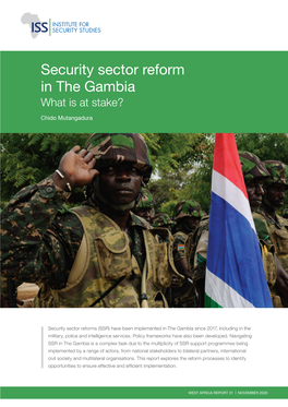 Security Sector Reform in the Gambia: What Is at Stake?