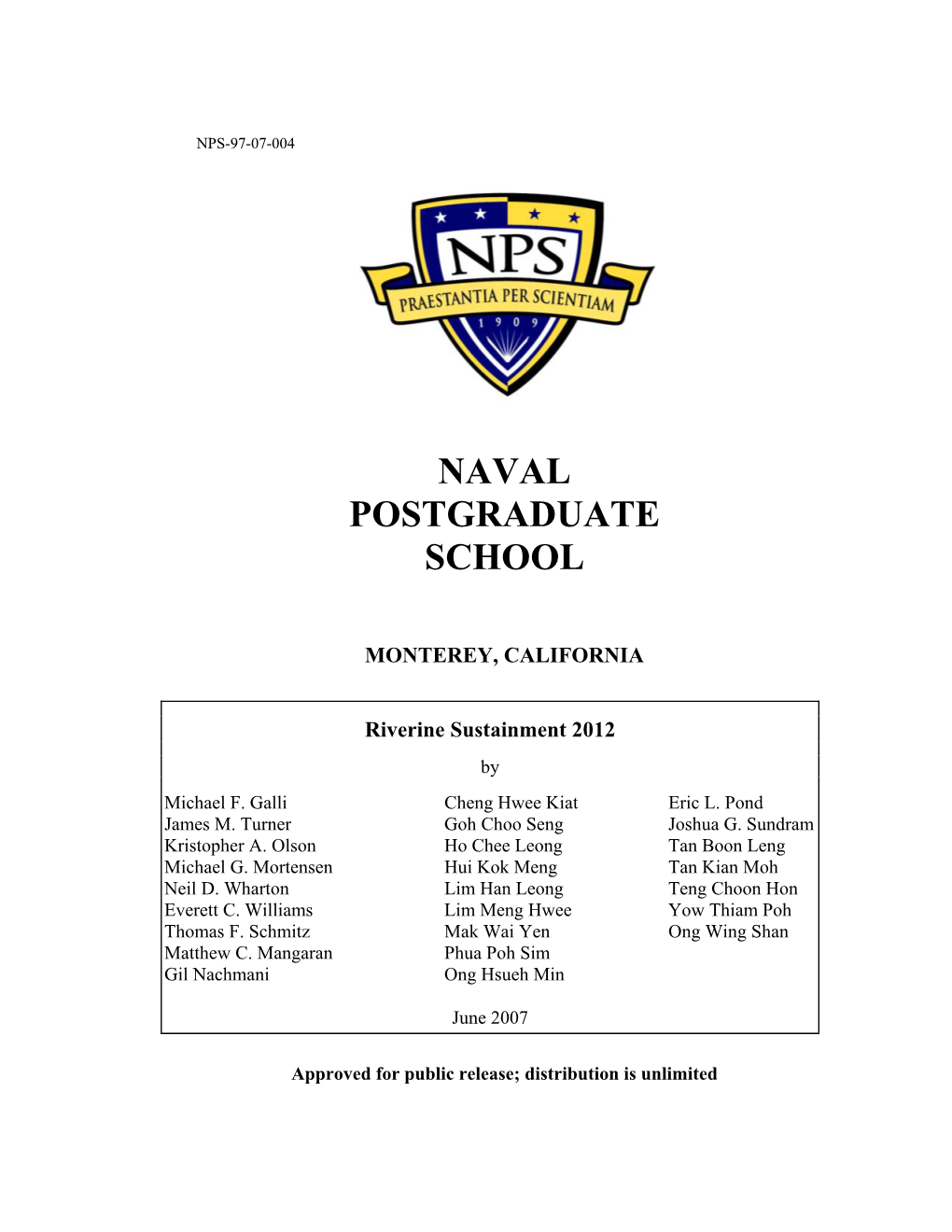 Naval Postgraduate School