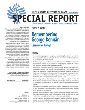 Remembering George Kennan Does Not Mean Idolizing Him