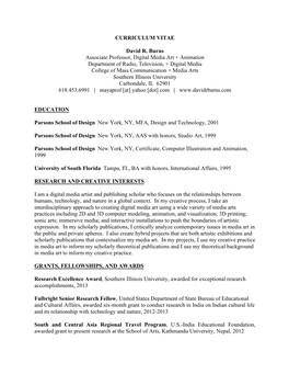 David R. Burns CV