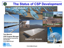 The Status of CSP Development