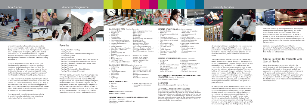 Academic Programme University Facilities at a Glance