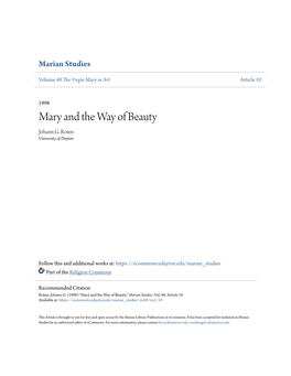 Mary and the Way of Beauty Johann G