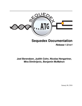 Sequedex Documentation Release 1.0-Rc1