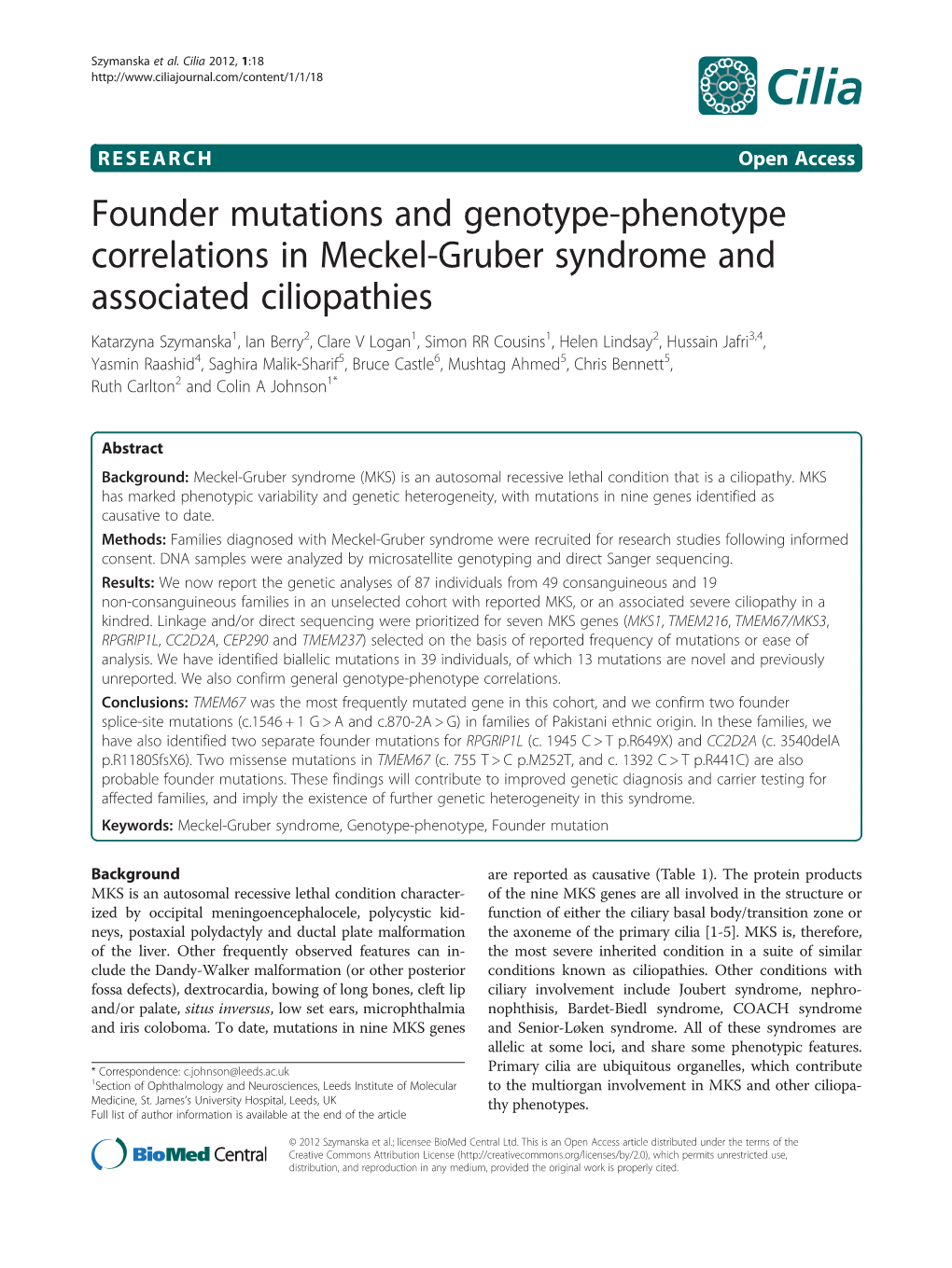 Founder Mutations and Genotype-Phenotype Correlations In