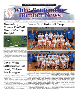 Brewer Girls' Basketball Camp City of White Settlement to Host Family