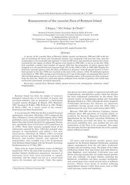 Reassessment of the Vascular Flora of Rottnest Island